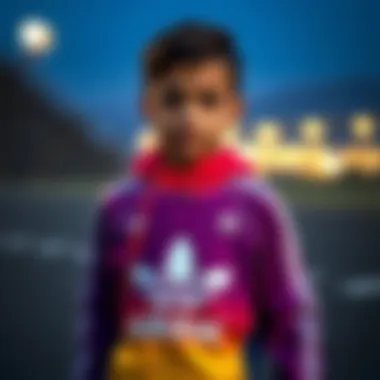 Adidas children's sports outfit showcasing vibrant colors and modern designs.