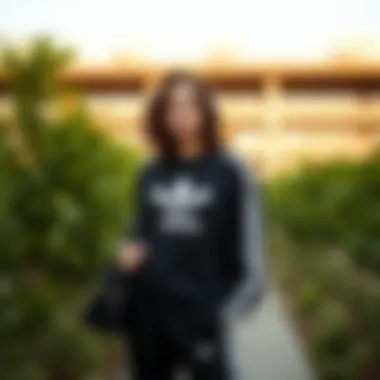 Fashionable outfit ensemble featuring adidas Gazelle Kadın Beyaz