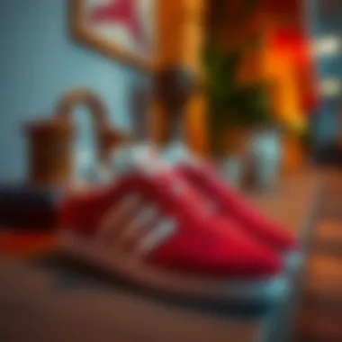 Adidas Gazelle Lacivert displayed with lifestyle elements