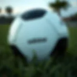 Stylish black and white Adidas ball on a grass field
