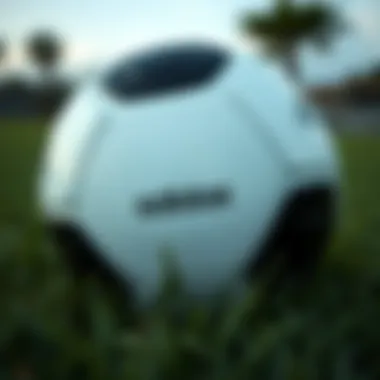 Adidas Black and White Ball on Grass Stylish black and white Adidas ball on a grass field