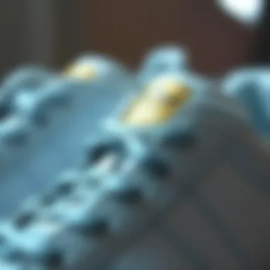 Close-up of Adidas Superstar W material texture