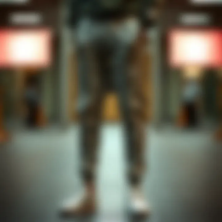 Stylish Adidas tracksuit bottoms on display