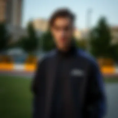 Casual outfit featuring Asics tracksuit in everyday setting