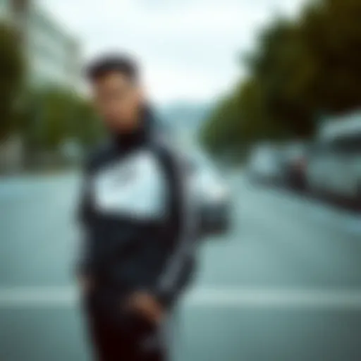 Stylish Asics tracksuit showcasing modern design