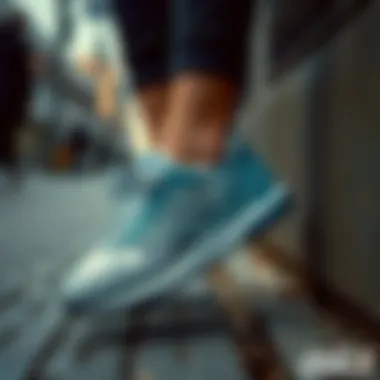 Stylish Asics GT shoes on an urban backdrop