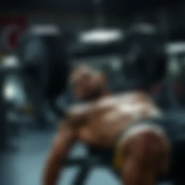 Barbell bench press focusing on upper chest