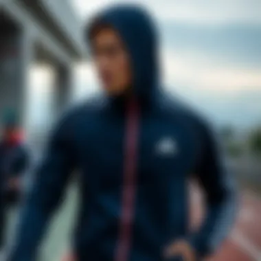 Material quality of Adidas tracksuit showcased