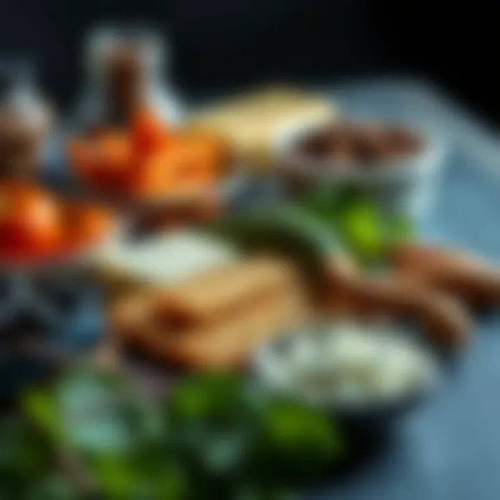 Nutritional ingredients arranged aesthetically