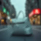 Stylish white Benetton bag showcased in an urban setting