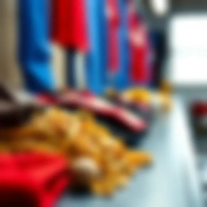 Materials used in the production of BJK uniforms.