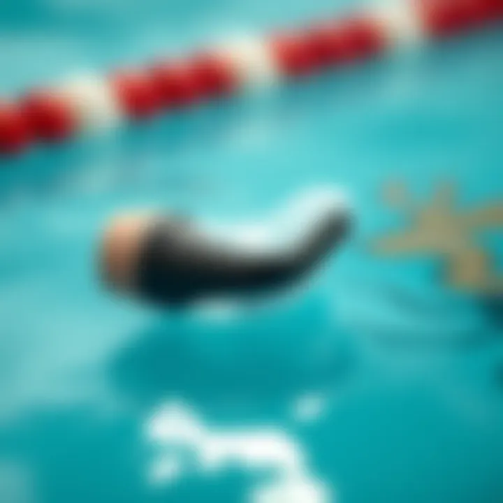 Close-up of a stylish nose clip designed for swimmers