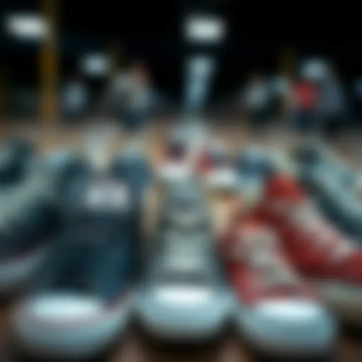 A range of Converse shoes displayed for casual wear