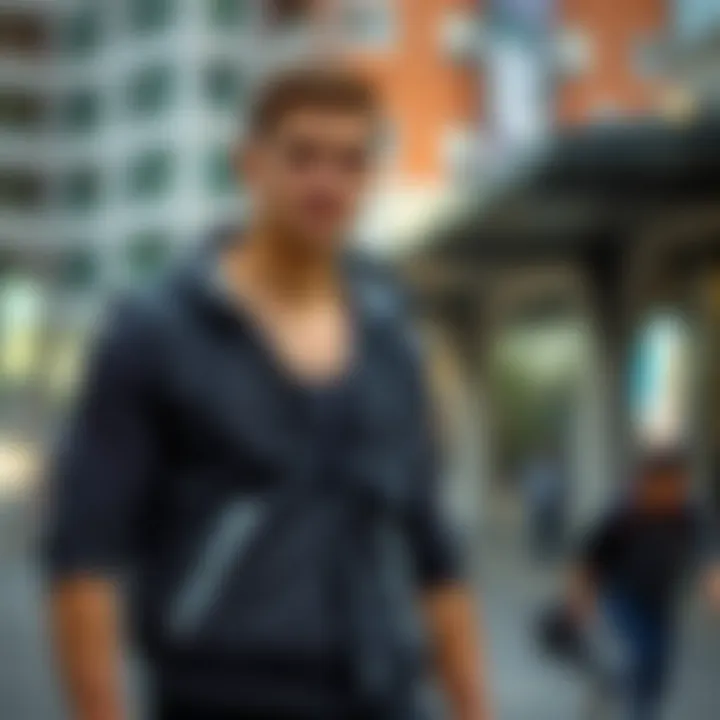 Stylish daily vest in urban setting