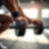 Stylish dumbbell wristbands enhancing workout performance