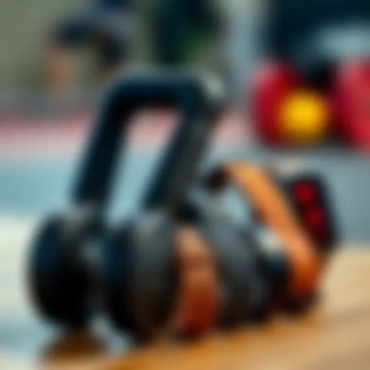 Variety of dumbbell wristbands showcasing different styles