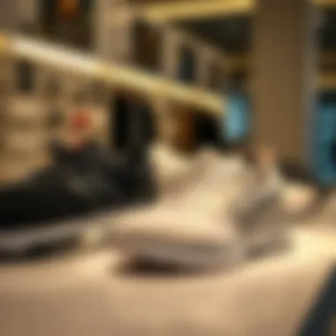 An elegant display of athletic footwear on a clean surface.