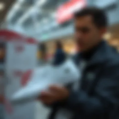 A person comparing prices of Lacoste shoes online