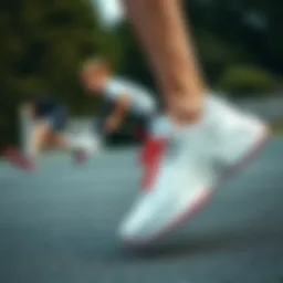 Dynamic outdoor scene featuring boys active in sports wearing Puma sneakers