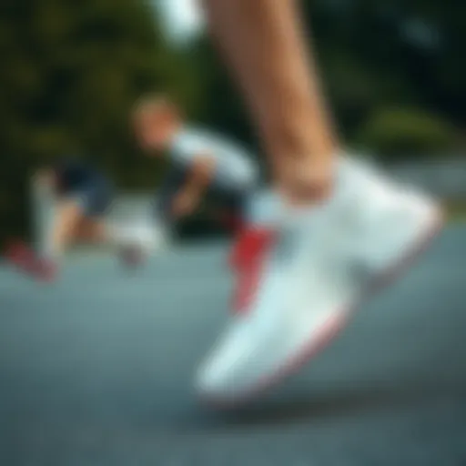 Dynamic outdoor scene featuring boys active in sports wearing Puma sneakers