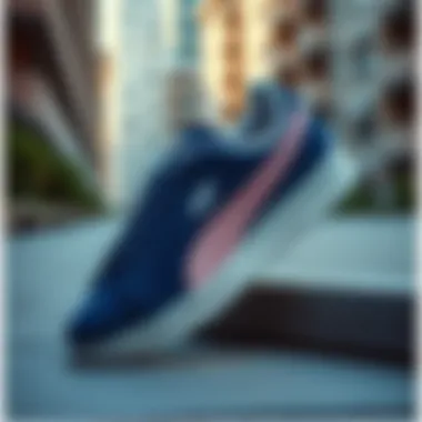 Stylish Puma sneakers displayed in a cool urban setting