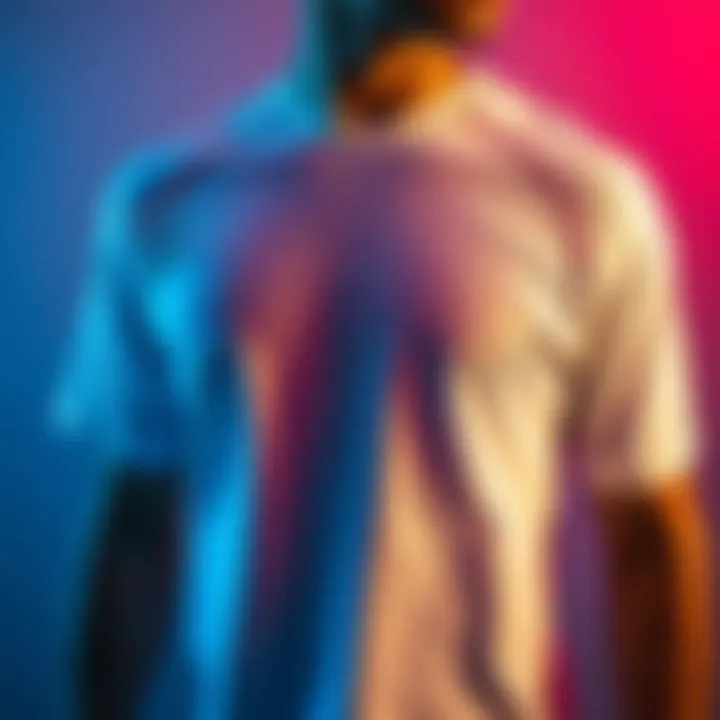 Stylish training t-shirt showcasing fabric technology