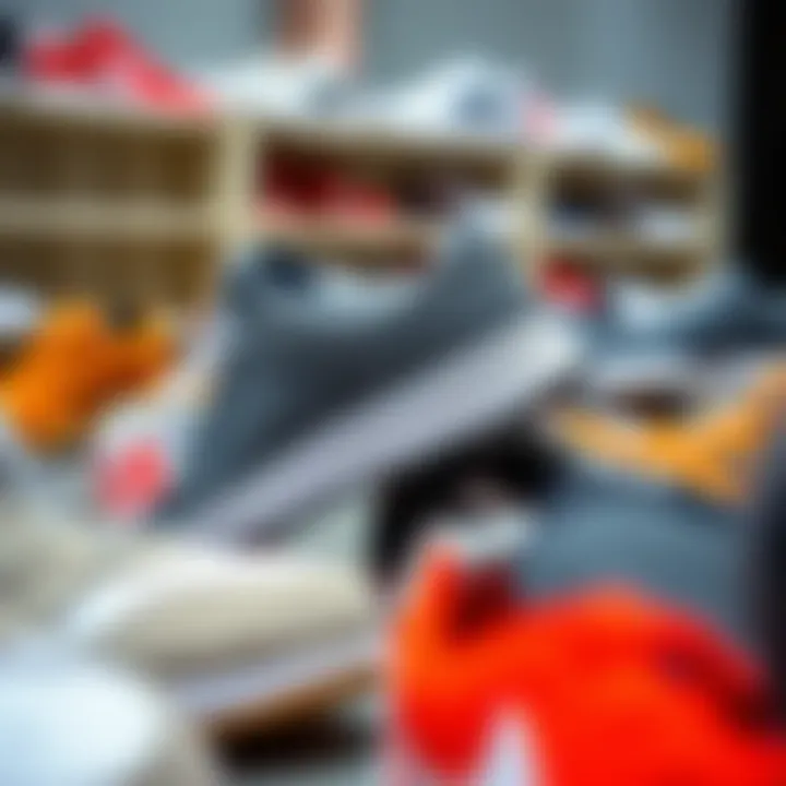 Selection of athletic shoes showcasing various styles