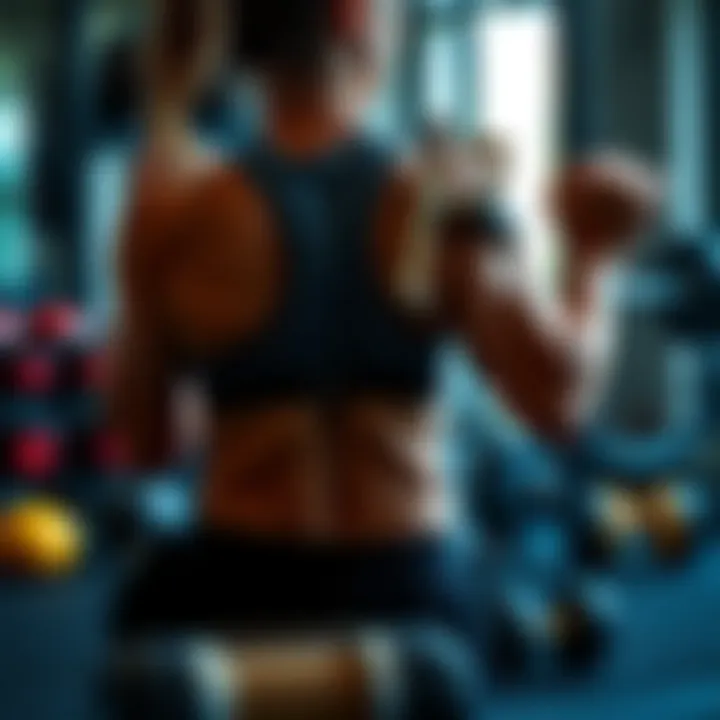 Variety of back workout equipment and tools