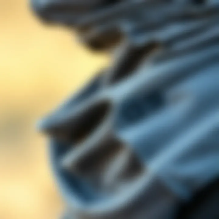 Close-up of fabric textures used in GS neck gaiters