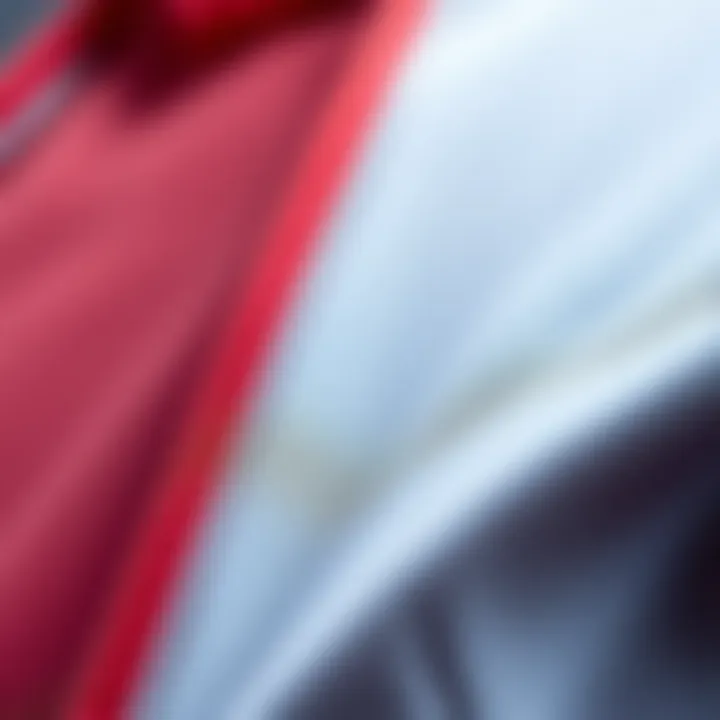 Close-up of high-performance fabric used in sportswear