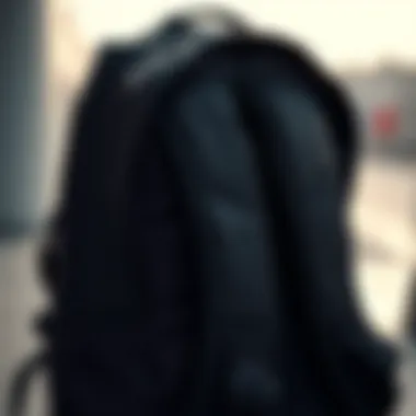 Close-up of Jack Jones backpack detailing