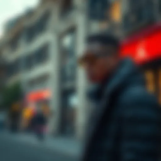 A stylish Jordan Paris Mont showcased against an urban Parisian backdrop.