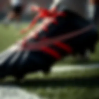 Close-up of cleat material and texture