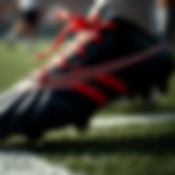 Close-up of cleat material and texture