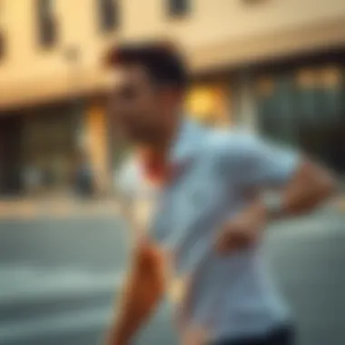 Sporty look with Lacoste polo shirt in action