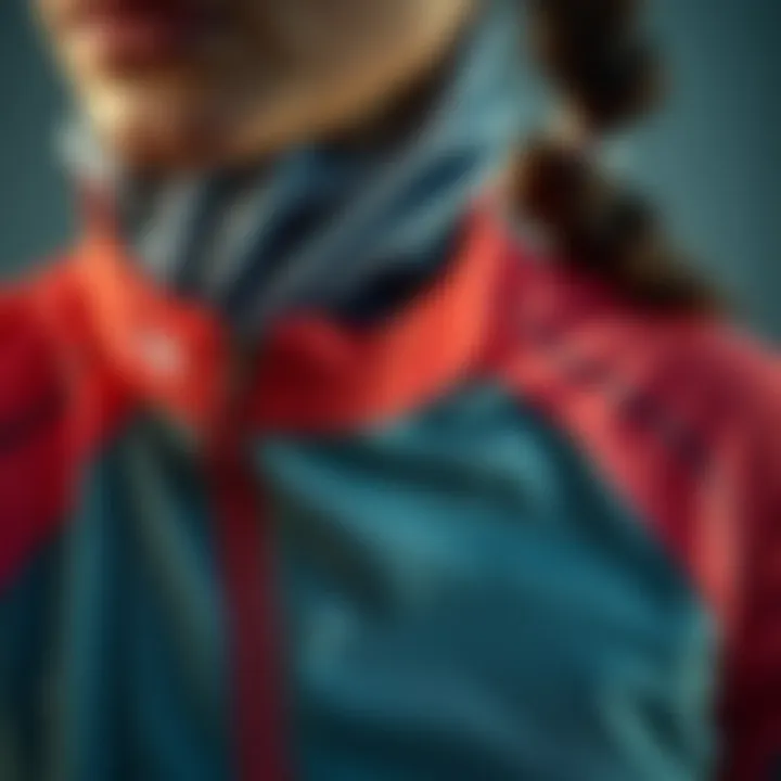 Close-up of innovative materials used in athletic clothing.
