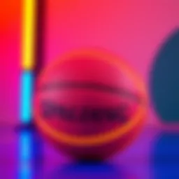 Vibrant neon basketball showcasing its unique color palette