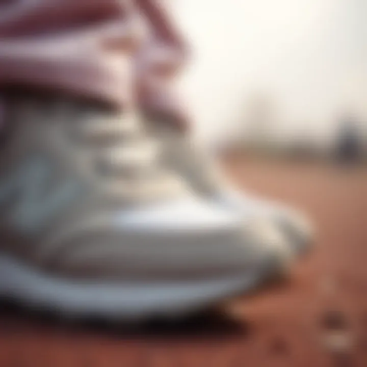 Close-up of New Balance footwear for children