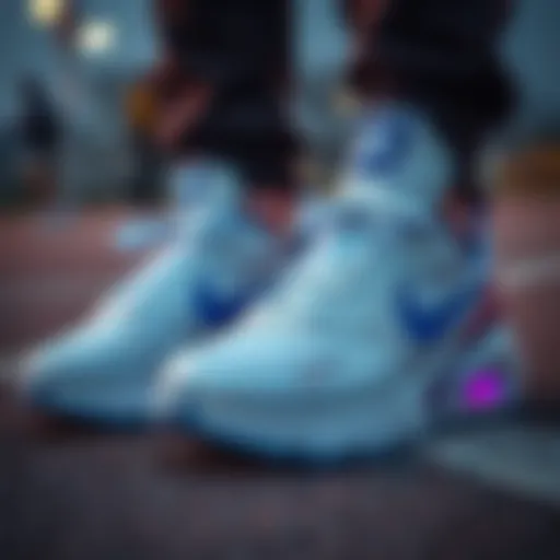 Innovative Design of Nike Air Sneakers A close-up view of Nike Air sneakers showcasing innovative design elements