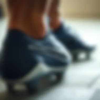 Close-up of Nike cleat quality and design details