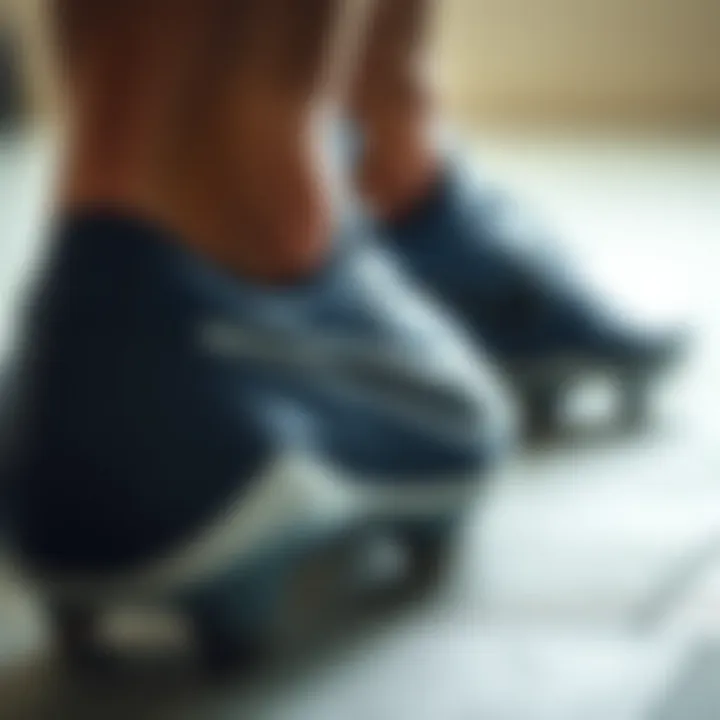 Close-up of Nike cleat quality and design details