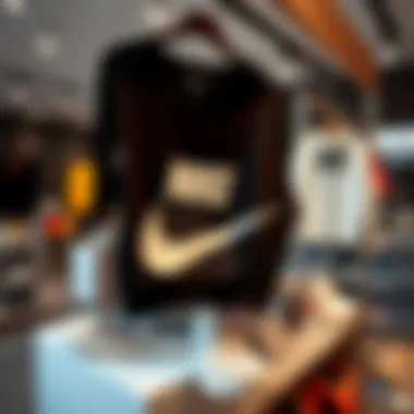 Stylish Nike clothing on display in a modern setting