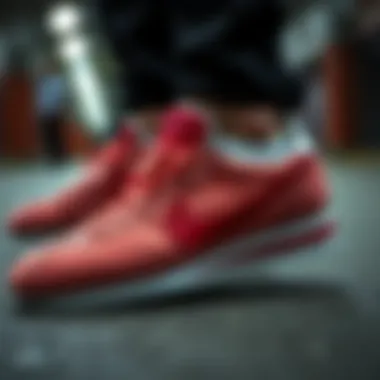 Close-up of Nike Cortez Mavi emphasizing quality and craftsmanship.