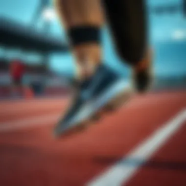 Athlete testing the performance of Nike Free RN 5.0 on track