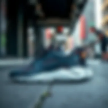 Nike Huarache shoes displayed on a stylish urban backdrop