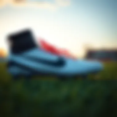 Stylish Nike knockoff cleats on a vibrant field