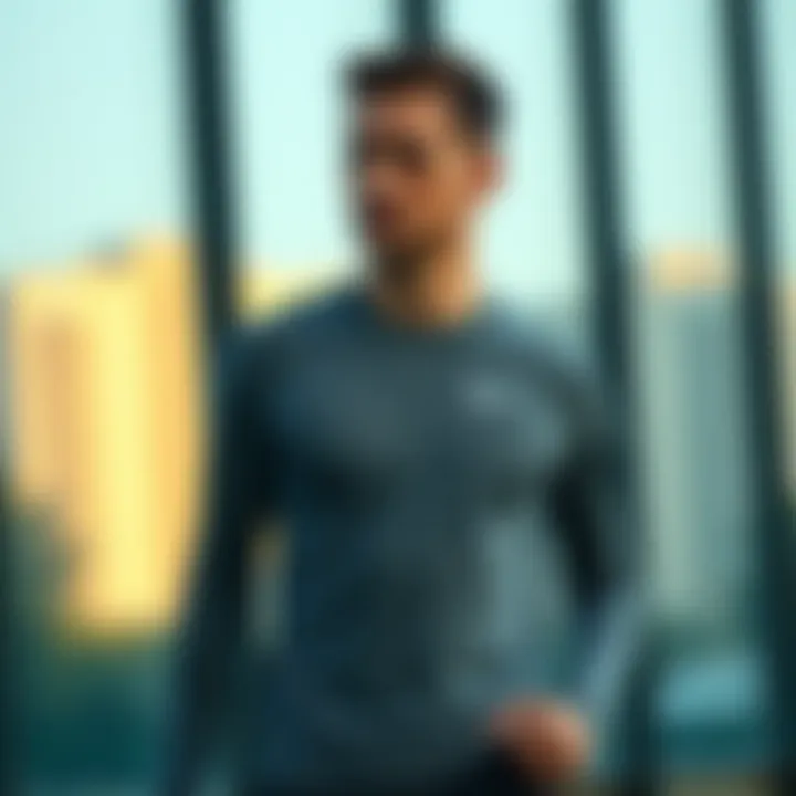 Comfortable fit of Nike long sleeve t-shirt during workout