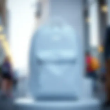 Sleek Design of Nike Mini Backpack Nike mini backpack in white showcasing its sleek design.