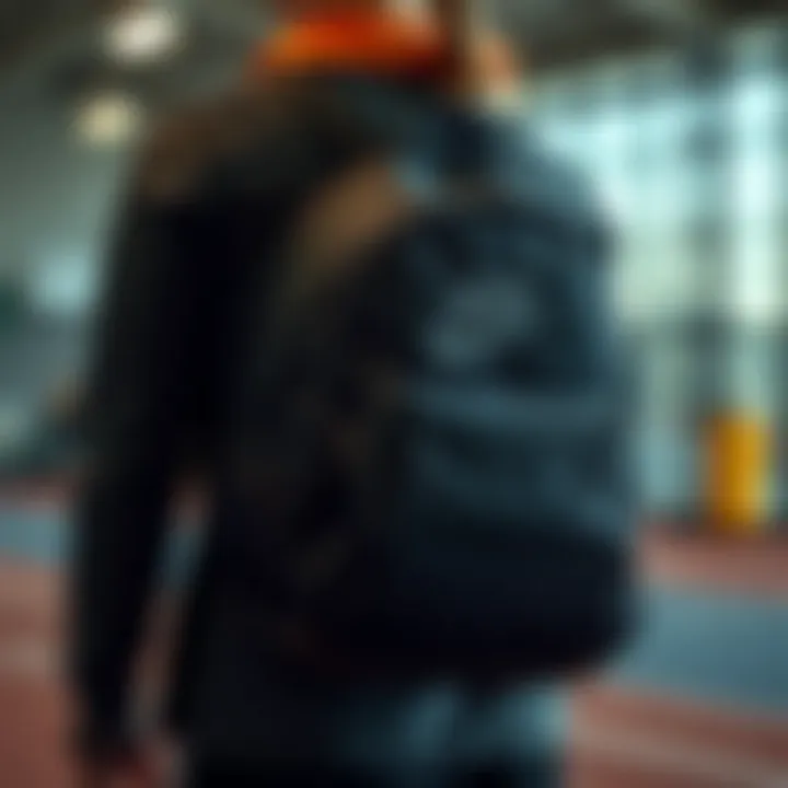 Functionality of Nike Mini Backpack in Sports Nike mini backpack in a sports setting, emphasizing functionality.