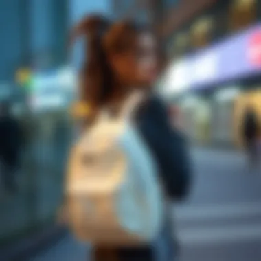 Stylish Outfit with Nike Mini Backpack Stylish outfit pairing with a white Nike mini backpack.